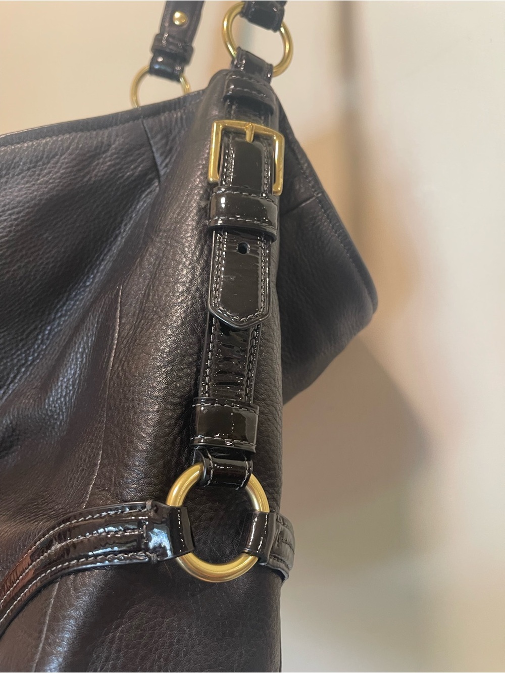 Vintage COACH Madison Maggie Black Pebbled Leather Shoulder Hobo - Picture 8 of 8